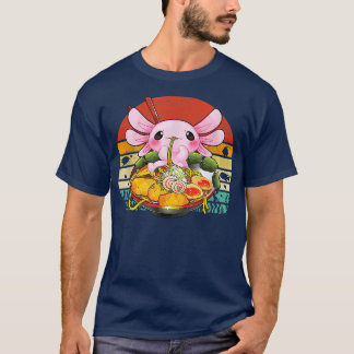 かわいいアクソロトルがラーメンを食べるアニメ vintage tシャツ