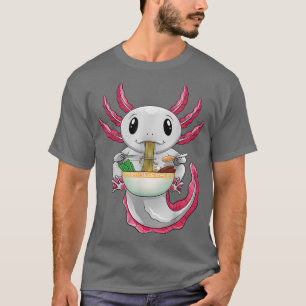 かわいいアクソロトルオタク日本のアニメラーメン Tシャツ