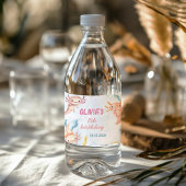 かわいいアクソロトルガール誕生日ウォーターボトルラベル ペットボトルラベル