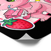 かわいいアクソロトルストロベリーミルク日本のアニメギフト ポスター (角)