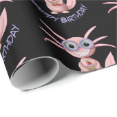 かわいいアクソロトルブックスバースデーパーティー ラッピングペーパー (ロールコーナー)