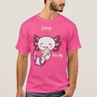 かわいいアクソロトルメキシコの歩く魚の水陸両生サラマ Tシャツ