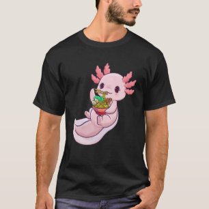 かわいいアクソロトルラーメン日本のアニメオタク Tシャツ