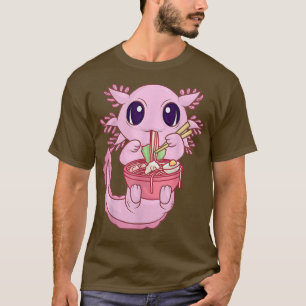 かわいいアクソロトルラーメン日本のアニメオタク Tシャツ