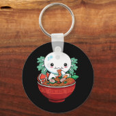 かわいいアクソロトルラーメン日本のアニメ好き10代のGir キーホルダー (正面)