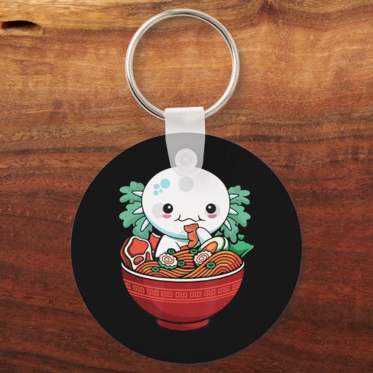 かわいいアクソロトルラーメン日本のアニメ好き10代のGir キーホルダー (正面)
