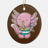 かわいいアクソロトルラーメン日本のアニメ麺10代 セラミックオーナメント (左)