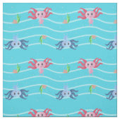 かわいいアクソロトル水中 ファブリック (見本)