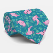 かわいいアクソロトル海ネックタイ ネクタイ (ロール)