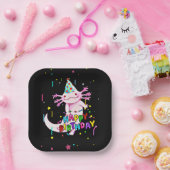 かわいいアクソロトル誕生日 ペーパープレート (パーティー)