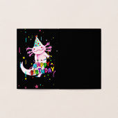 かわいいアクソロトル誕生日 箔カード (内部)