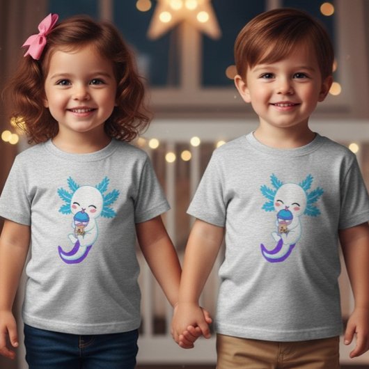 かわいいアクソロトル ボバティー 幼児Tシャツ トドラーTシャツ