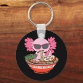 かわいいアクソロ食べトルのラーメン麺アニメガールズTe キーホルダー (正面)