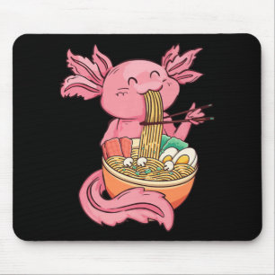 かわいいアクソロ食べトルのラーメン麺Anime Kids Gir マウスパッド