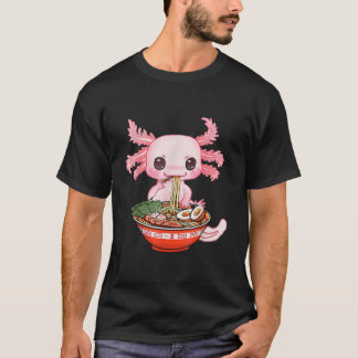かわいいアクソロ食べトルズラーメンアニメTシャツ Tシャツ