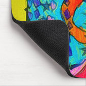 かわいいアクリル猫の芸術 マウスパッド (コーナー)