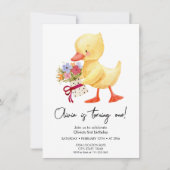 かわいいアクリング誕生日招待状 招待状 (正面)