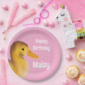 かわいいアクリング誕生日 ペーパープレート (パーティー)