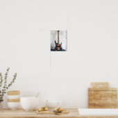 かわいいアコースティックギター ポスター (キッチン)