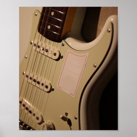かわいいアコースティックギター ポスター (正面)