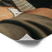 かわいいアコースティックギター ポスター (角)