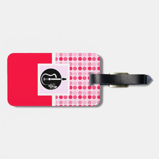 かわいいアコースティックギター ラゲッジタグ (裏面横)