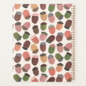 かわいいアコーンガールカラフルピンク プランナー手帳 (裏面)