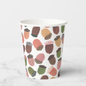 かわいいアコーン秋オールオーバープリント紙カップ 紙コップ (裏面)