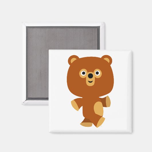かわいいアサーティブな漫画のクマの磁石 マグネット (正面/裏面)