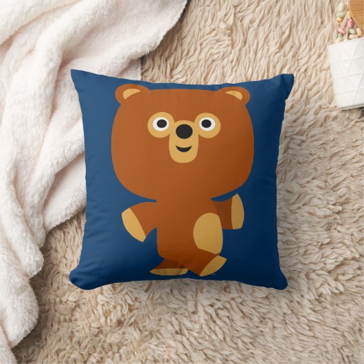 かわいいアサーティブな漫画のクマ枕 クッション (ブランケット)
