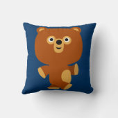 かわいいアサーティブな漫画のクマ枕 クッション (裏面)