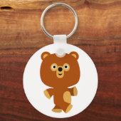 かわいいアサーティブな漫画クマのキーチェーン キーホルダー (正面)