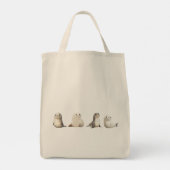 かわいいアザラシトートバッグ トートバッグ (裏面)
