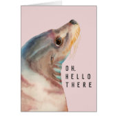 かわいいアシカの水彩画の芸術|はOhこんにちはそこに梳きます (正面)