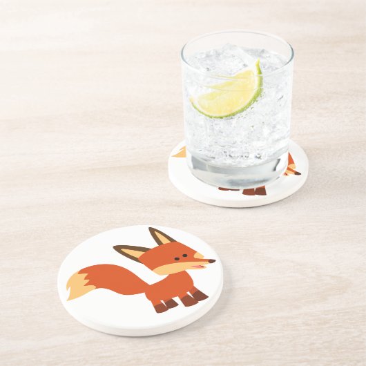 かわいいアシュテカートマンガキツネコースター コースター (側面)
