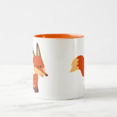 かわいいアシュトゥートカートマンガキツネマグ ツートーンマグカップ (中央)