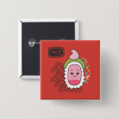 かわいいアジアかわいいすし 缶バッジ (正面&裏面)