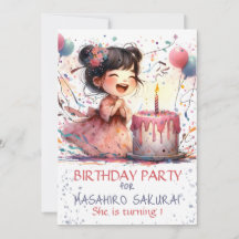 かわいいアジアの女の子1stバースデーケーキカンデルズ名