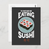 かわいいアジア料理かわいいすしイネ好き ポストカード (正面/裏面)