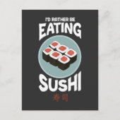 かわいいアジア料理かわいいすしイネ好き ポストカード (正面)
