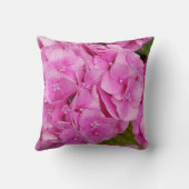 かわいいアジサイのピンク色の花 クッション (裏面)