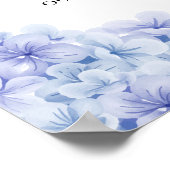 かわいいアジサイフローラガーデンベビーシャワーウェルカム ポスター (角)