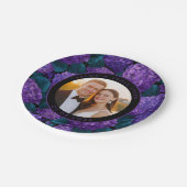 かわいいアジサイプレートウェディングシャワーパーティー ペーパープレート (アングル)