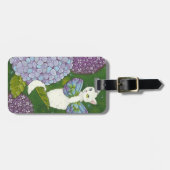 かわいいアジサイ猫の猫フェアリーフローララゲージタグ ラゲッジタグ (正面横)