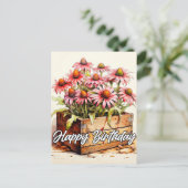 かわいいアスターの花 ポストカード (スタンド正面)