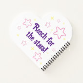 かわいいアストロユニコーンハートノート ノートブック (裏面)