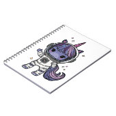 かわいいアストロユニコーン ノートブック (左側)