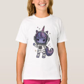 かわいいアストロ・ユニコーンTシャツ Tシャツ (正面)