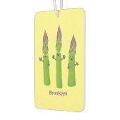 かわいいアスパラガスの野菜トリオ漫画 カーエアーフレッシュナー (左)