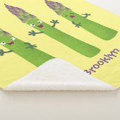 かわいいアスパラガスの野菜トリオ漫画 シェルパブランケット (3/4)